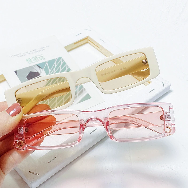 SG219 Brand Small Sunglasses Men Women Vintage Narrow Frame Rectangle Sun Glasses UV400 Ladies Trendy Outdoor Shades Eyewear