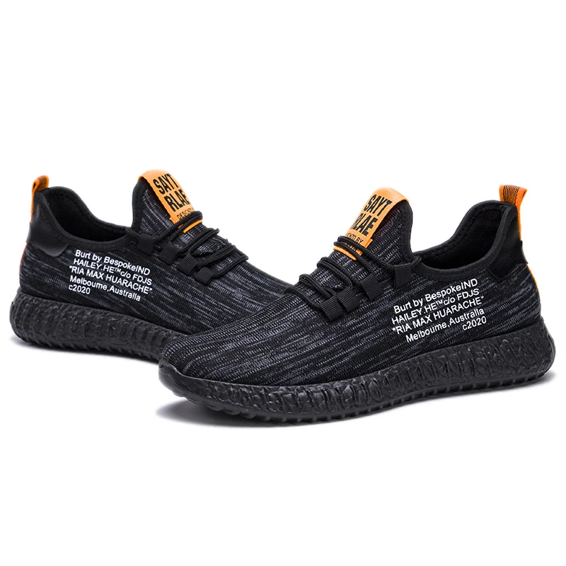 hot sale outdoor running sport shoes for men breathable air mesh sock sneakers