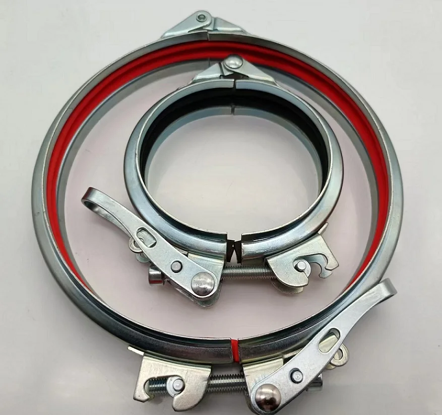 Quick release adjust ducting clamp QF ducting clamp with handle seal ducting clamp