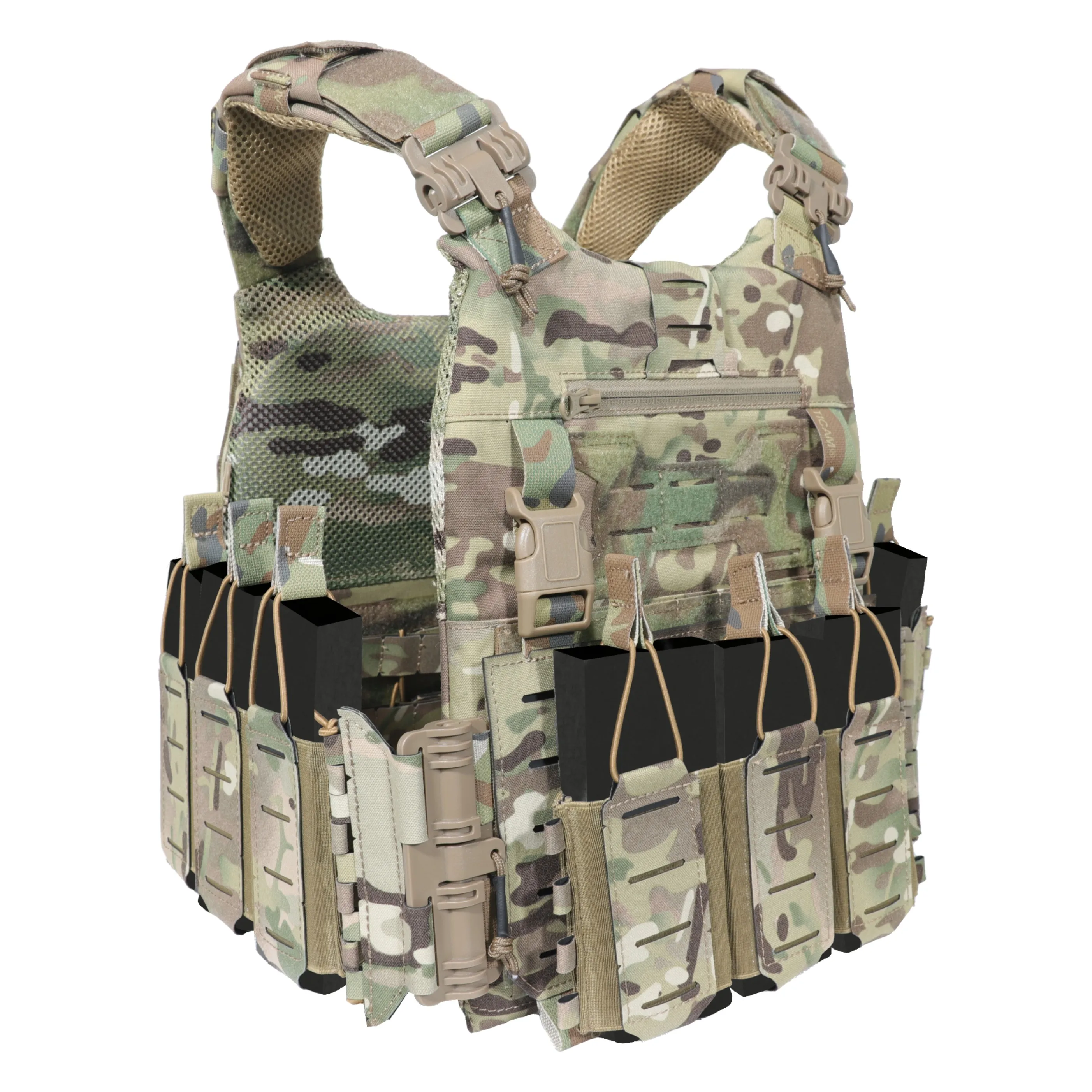 82722A5 500d cordura Tactical Vest  Laser Cut Quick release Camouflage  Plate Carrier