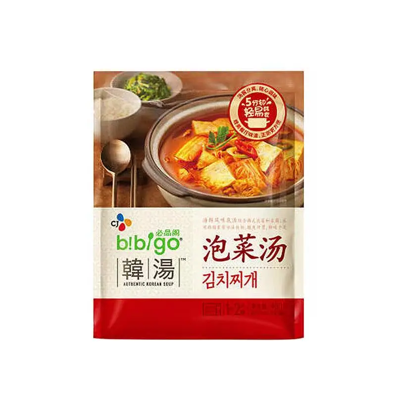 
Bibigo Best Selling Korean Kimchi Soup, Hot and Sour White Tofu and Spicy Cabbage Soup, Korean Specialty Kimchi Soup in a Bag 