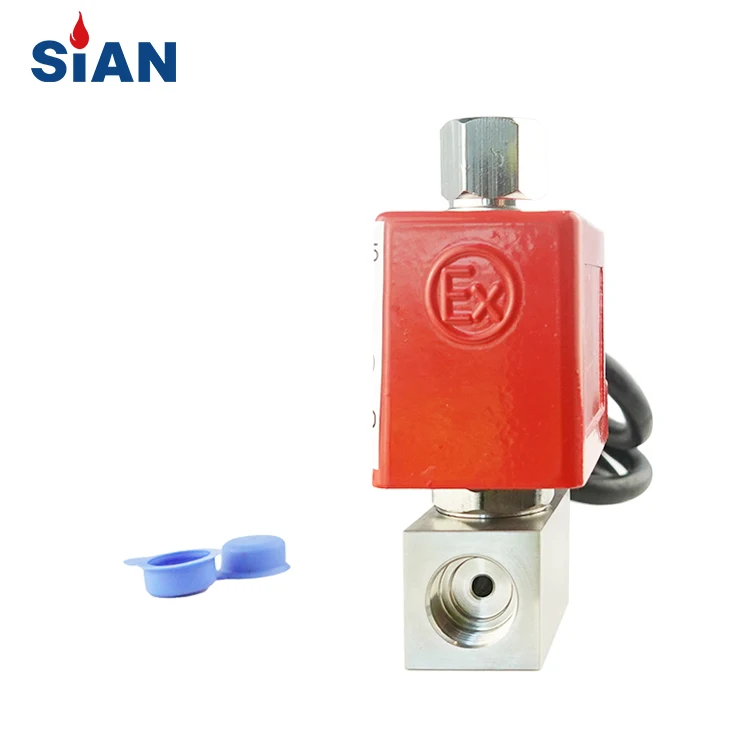 SiAN Customized Factory Supply AC22 2 Way Solenoid Valve 3/8' Explosion Proof Solenoid Valve 250Bar  Direct Solenoid Valve Gas