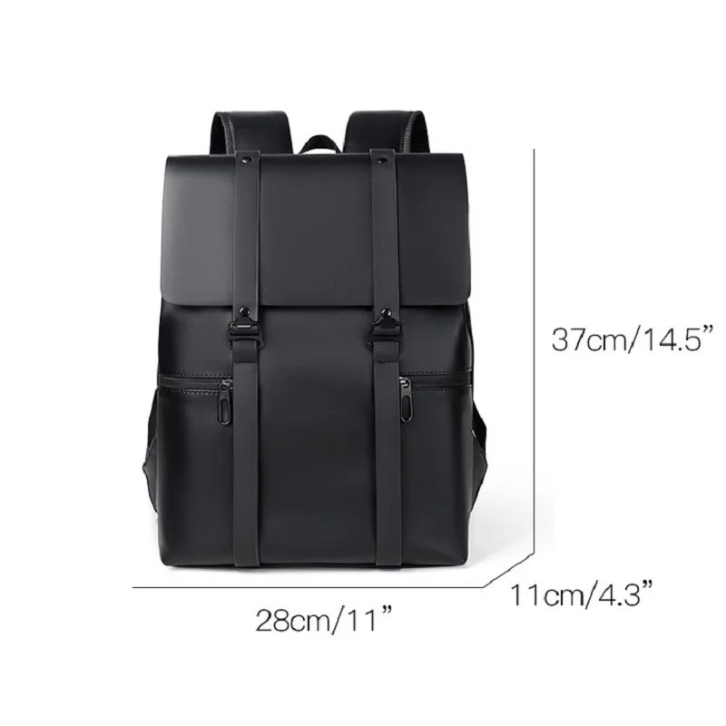 New Fashion PU Leather Large Capacity Oversized with USB Charging Port for Business Travel Sports Outdoor Computer Backpack