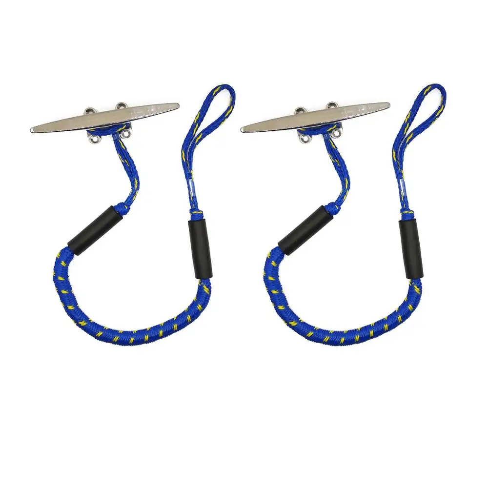 Bungee Dock Line Stretchable PWC Mooring Rope for Kayak, Boat, Marine, Sets of 12(4ft) with Foam Float Perfect for Jet Ski, Se