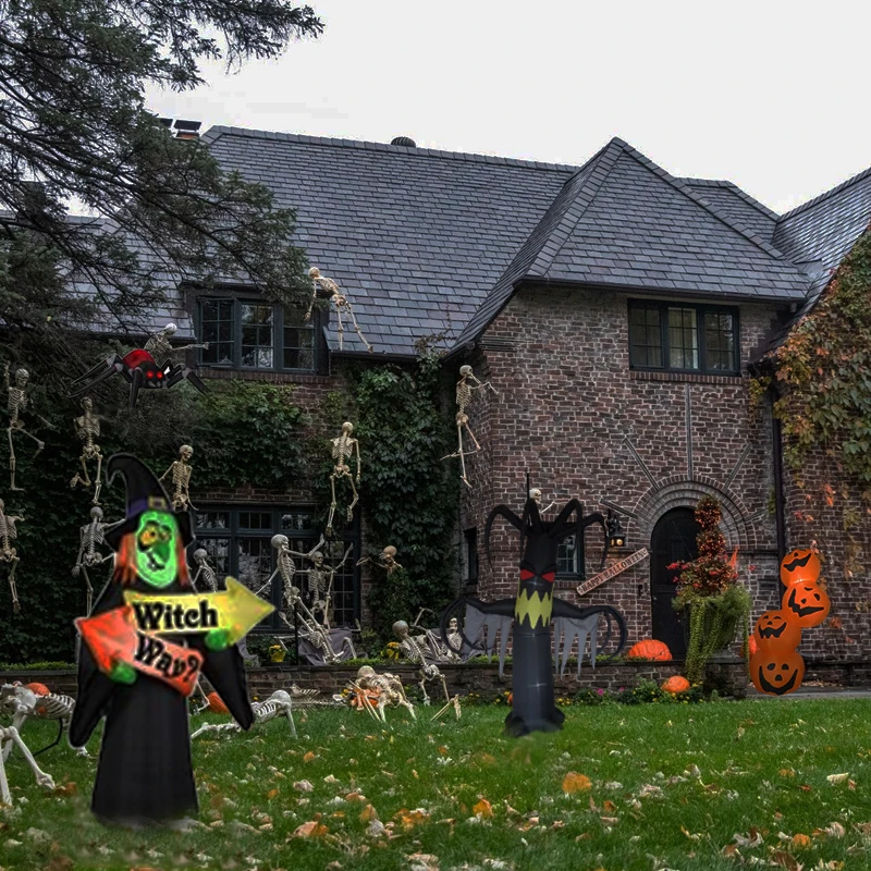 Замечательное Надувное украшение на Хэллоуин, встроенный СВЕТОДИОДНЫЙ надувной Призрак для вечеринки на Хэллоуин, украшение для газона