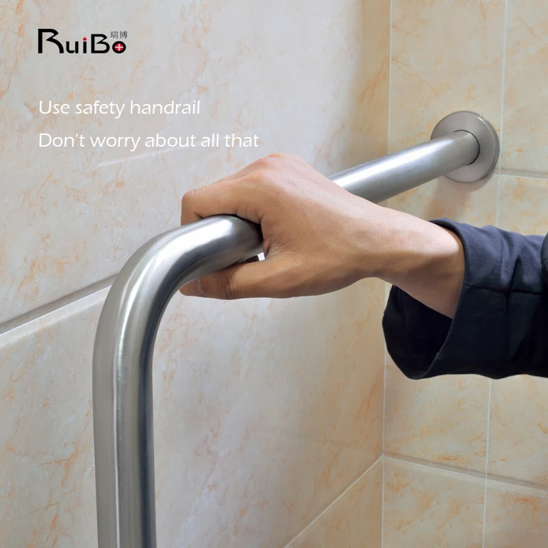 Thickened 304 stainless steel handrail safety elderly people with disabilities barrier-free non-slip railing booster frame