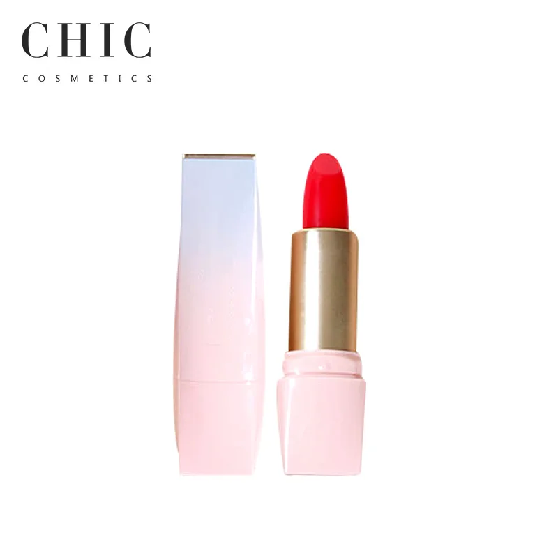 2024 New Style Private Label Red Matte Woman Cosmetics Custom Logo Gradient Color Lip Stick Tube Beauty Makeup Lip Balm Gloss