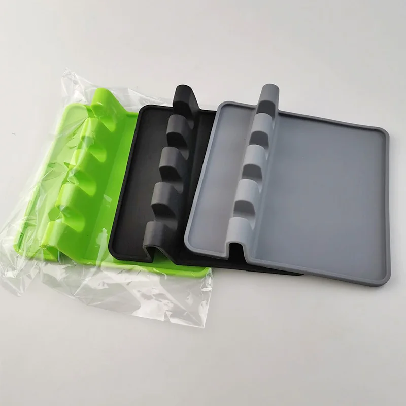 Heat-Resistant BPA-Free Silicone Spoon Rest Spoon Holder for Stove Top,Silicone Utensil Rest with Drip Pad for Multiple Utensils