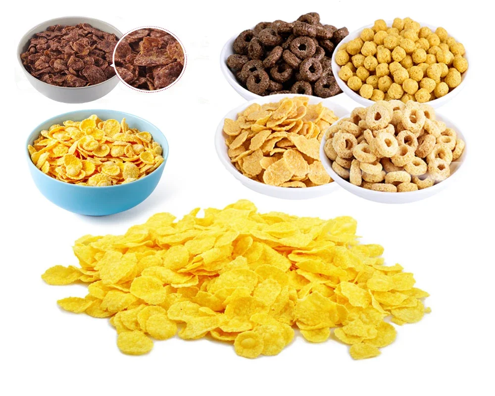 100kg/h  corn flakes/breakfast cereals snacks processing line