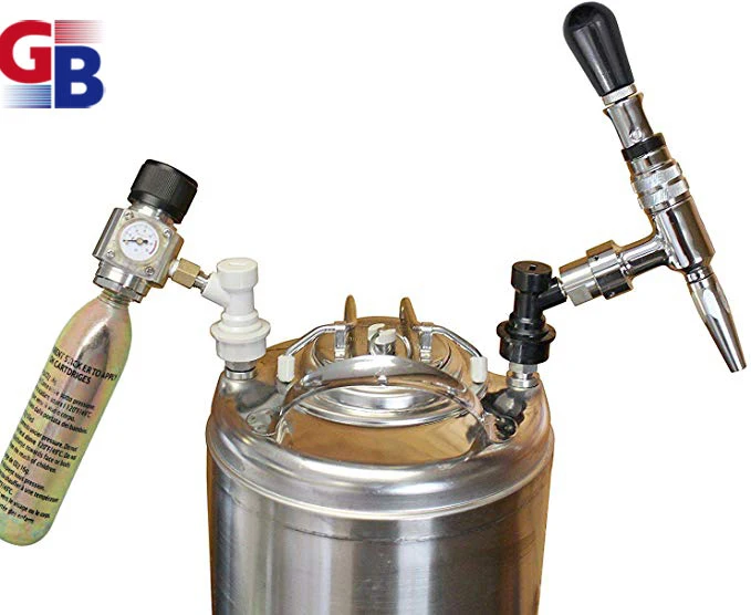 Mini CO2 Regulator Kit Separate Cornelius Barrel Beverage Dispenser CO2 Gas Quick Connect Fittings