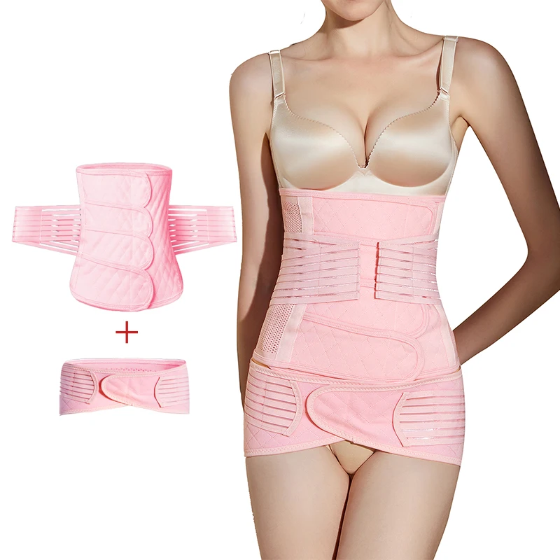 5xl women corset waist repair pelvics correction band set postpartum belly wrap belt after delivery birth