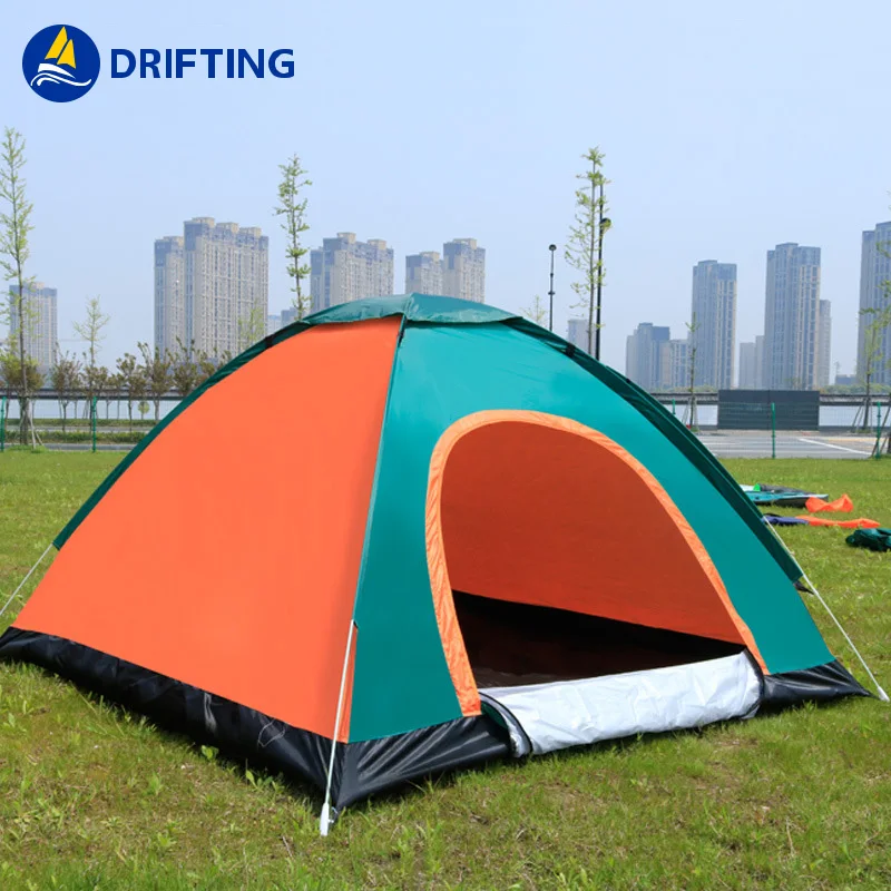 Large size 3 - 4 people camping Hand throw spring open outdoor Beach Automatic Pop up tent