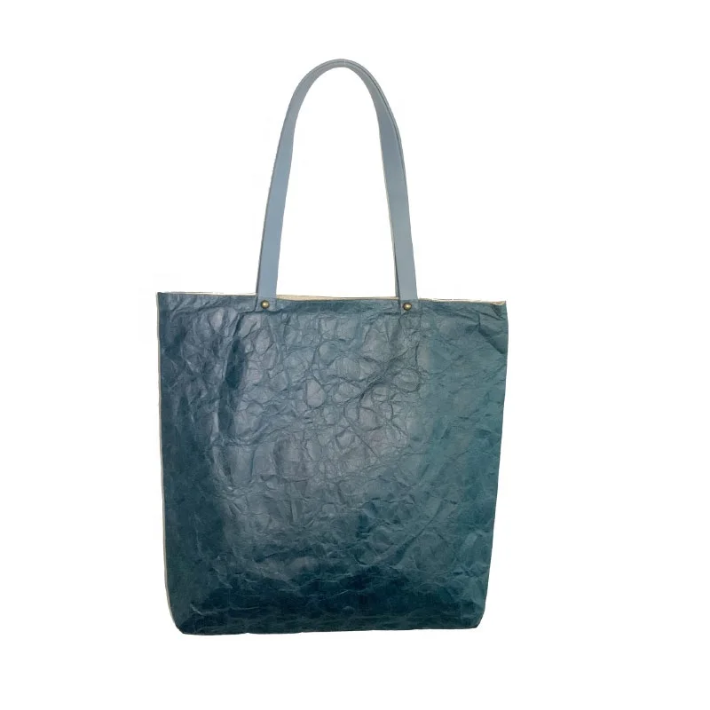 New Arrival Waterproof Dupont Paper Zipper Women Beach Shopping Tyvek Customizable Tote Bag With Inner Pocket