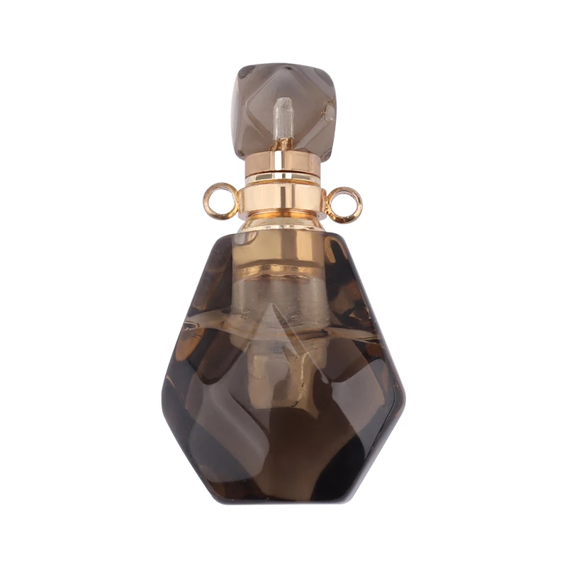 Amazon Hot Sale Natural Healing Stone Essential Oil Diffuser Perfume Bottle Pendant Necklace Jewelry