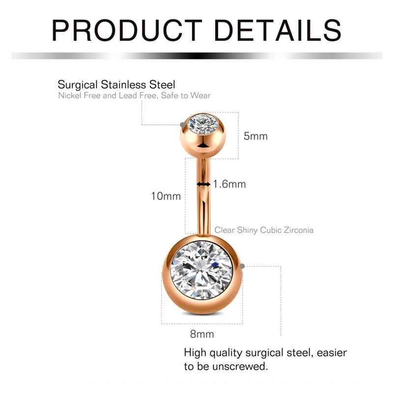 14G Belly Button Rings for Women Surgical Steel Skull Hand with Opal Devil Heart Navel Rings Belly Piercing Jewelry