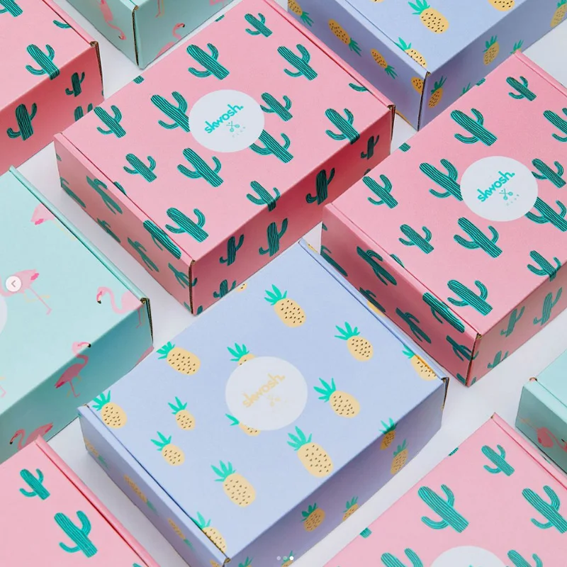 ECO friendly Custom logo small child baby clothing shoe shipping corrugated paper Packaging Gift Boxes