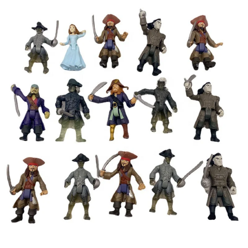 Mini Kids Toy Action Figurine Ornaments Human Anime Plastic Doll Decor Pirate Figure