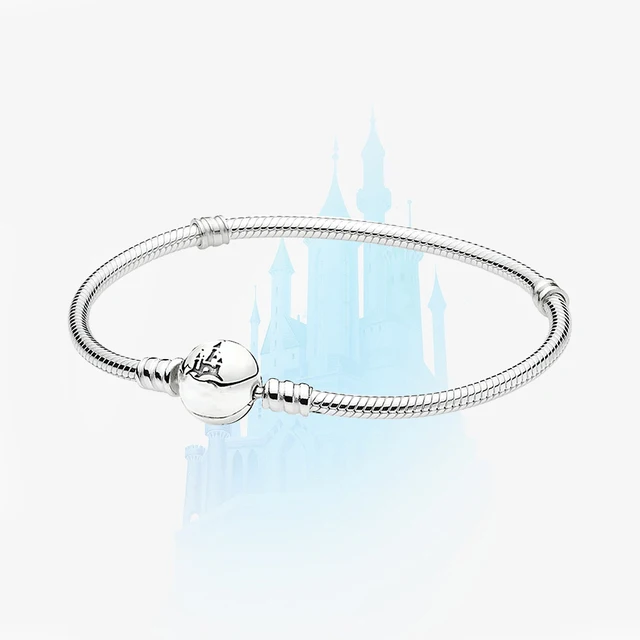 NEW Real 925 Sterling Silver Stitch Bracelet pumpkin car castle snake chain Bracelet Fashion marvel Jewelry Suitable for Women