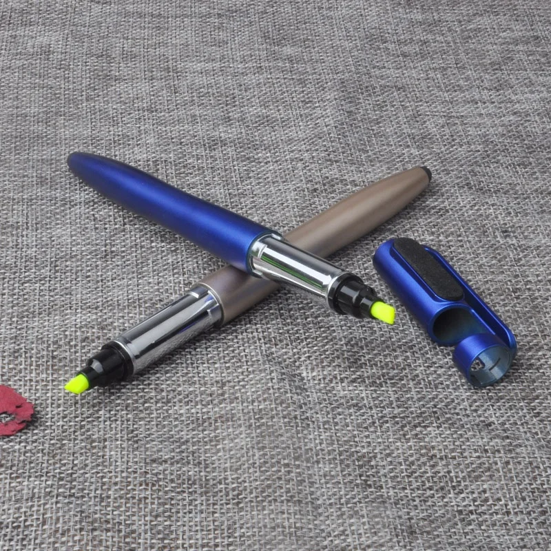 New design 5 in 1 multifunction ball pen with stylus,highlighter,phone holder,screen cleaner