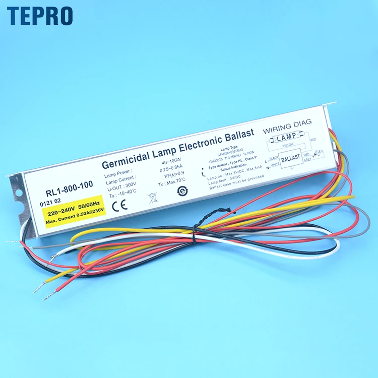 RL1-800-100 water treatment equipment uv disinfection lamp electronic ballast uv disinfection sterilizer lamp electric ballast