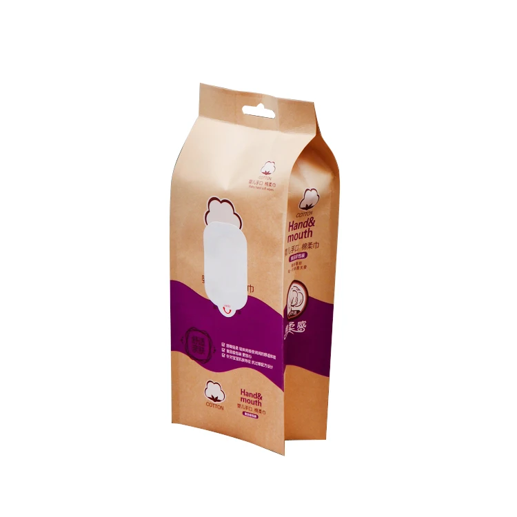China manufacturer custom logo reusable packing bag baby wet wipes tissues pouch
