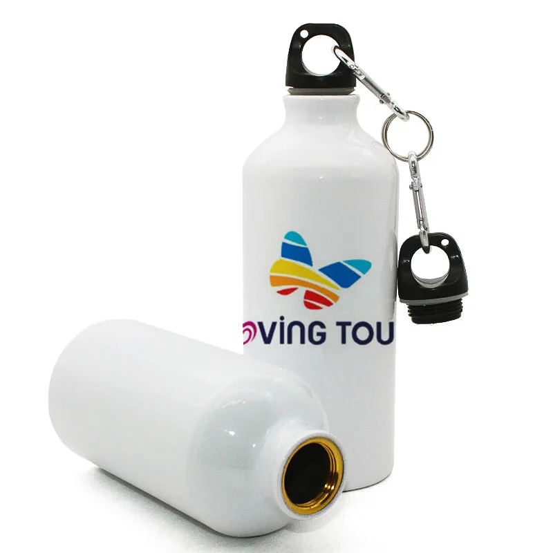 500ml sublimation white blank aluminum travelling Outdoor Camping Cycling sipper sport water bottles