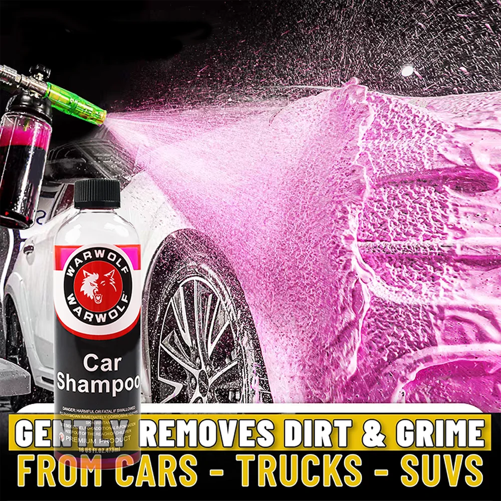 Super Concentrated car wash shampoo Waterless Carnauba Wax Premium Pink for Car Cleaning and nano car shampoo