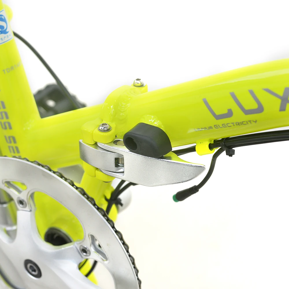 Small volume 16 inch Aluminum alloy folding frame 7 speed mini folding electric bike