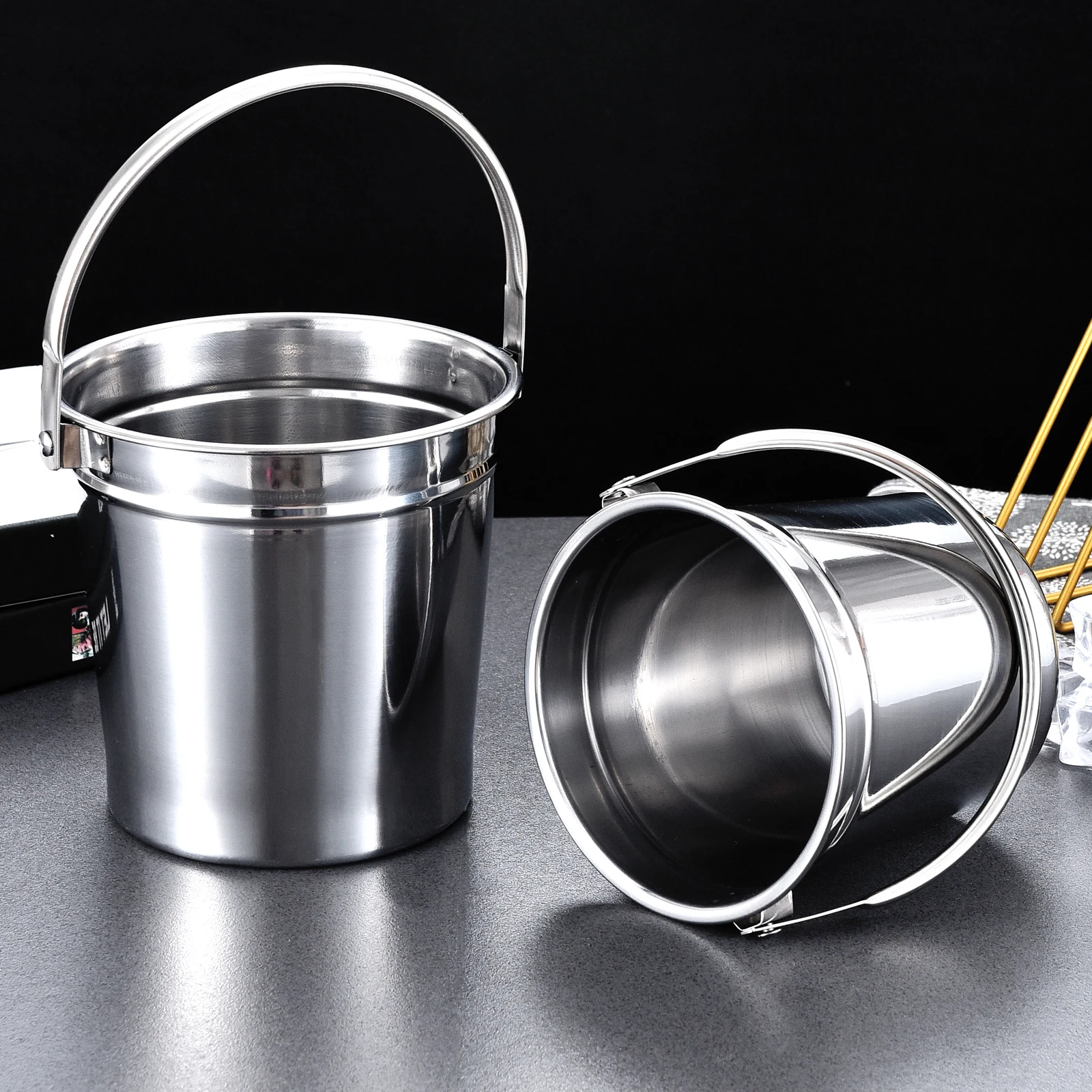 High quality two size cheap sustainable wine set unique custom party beer juice outdoor ice bucket stainless for sale