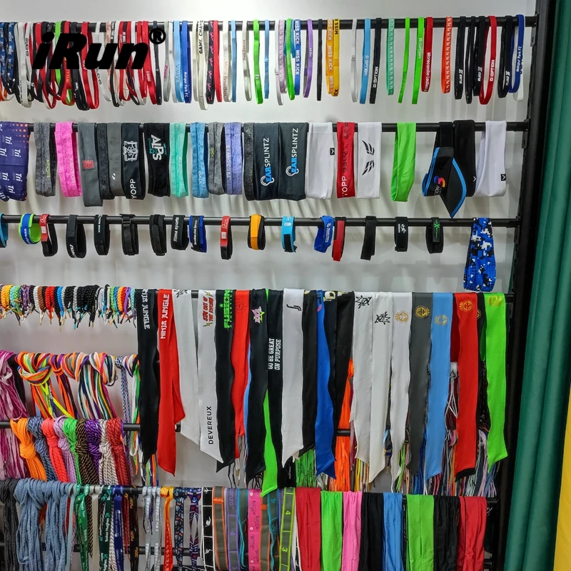 iRun Custom Print logo kids headbands Ninja tie Sweatband Elastic Spandex Headband Sport Head band For Tennis yoga