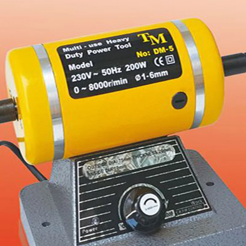 TMDM-5 Double Head Bench Cloth Wheel Polishing Machine 200W Stepless Speed Regulation Bench Lathe Buffing Jewelry Polisher