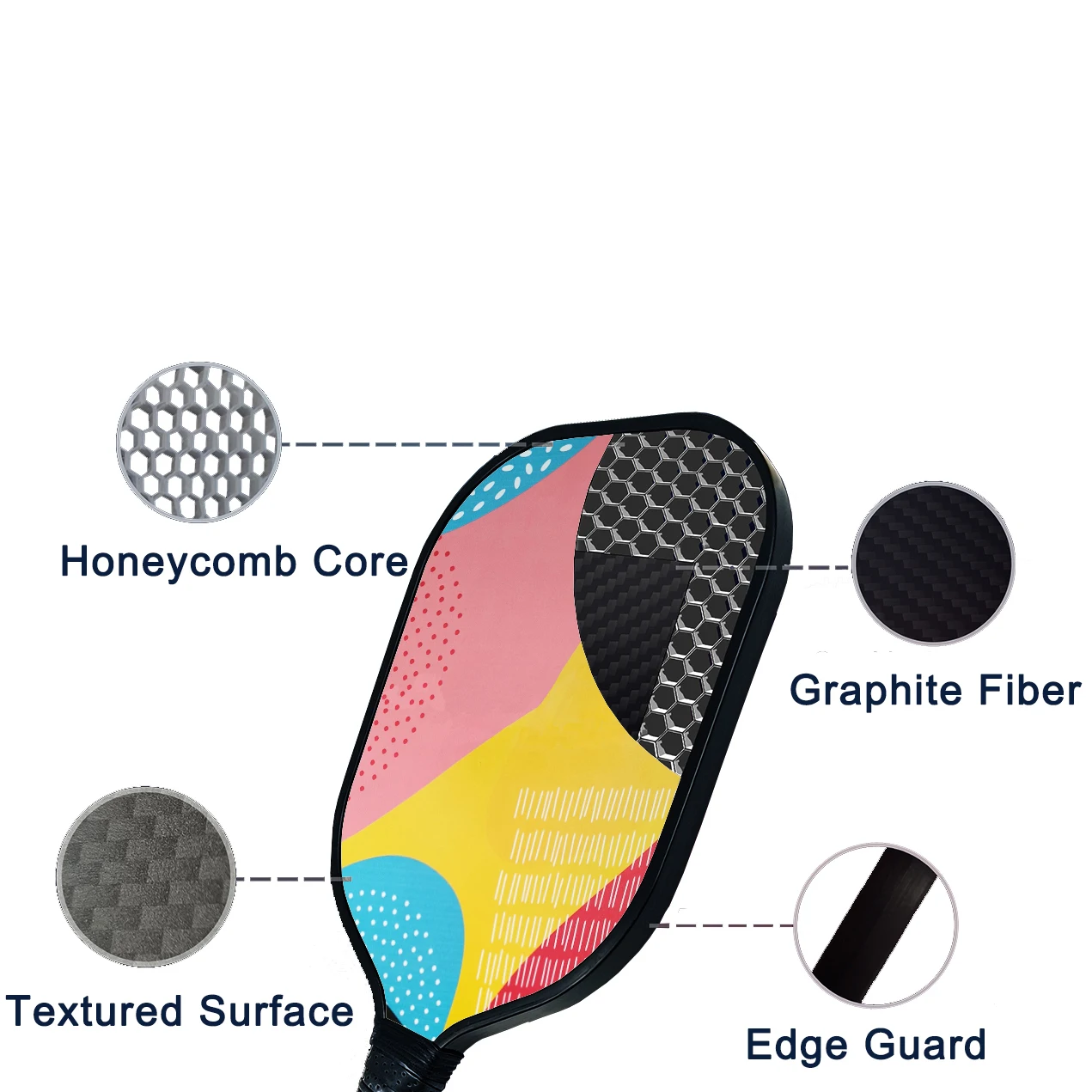 pickleball racket set of carbon fiiber pickleball paddles graphite honeycomb