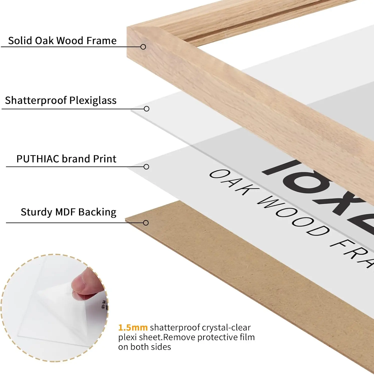 Best Selling Wholesale Custom 18x24in Natural Oak Pictures Photo Frame Poster Frame Wall Photo Frame