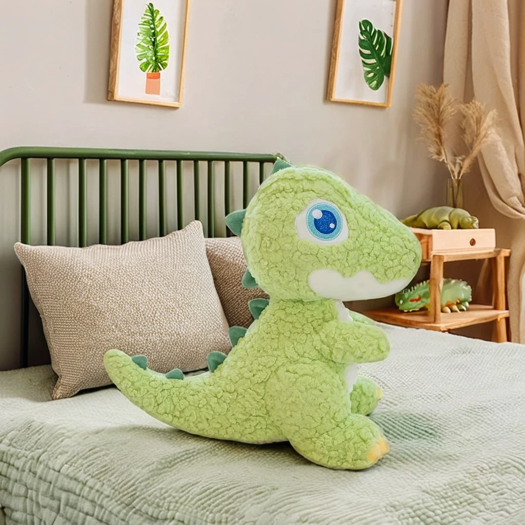 Higher quality plush doll Big-Eyed Dinosaur Long Plush PP Cotton cute Dragon Stuffed Animal Toy