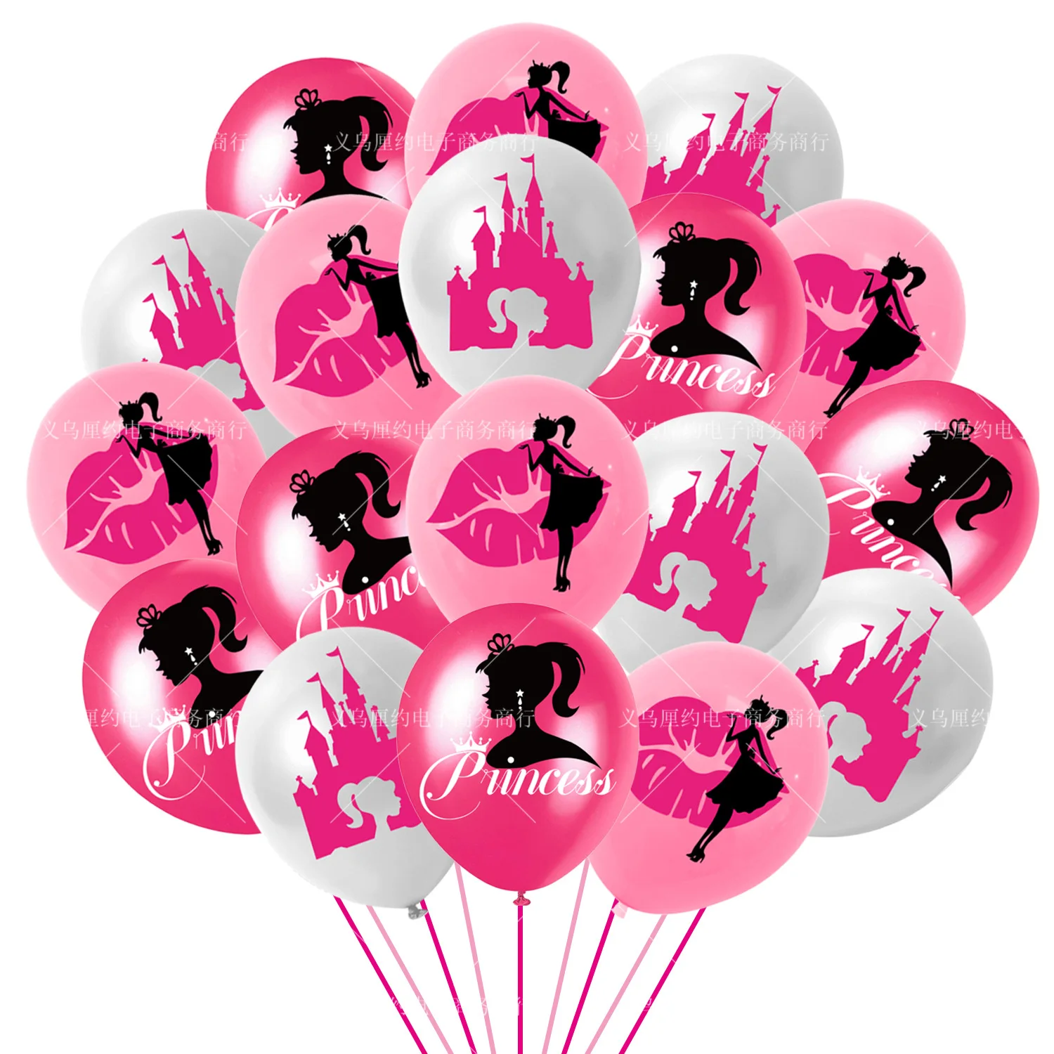 Latex Balloon Spiral Hanging Set with Paper Bar Cake Doll Party Decoration for Birthday Graduation Easter-Party Supplies