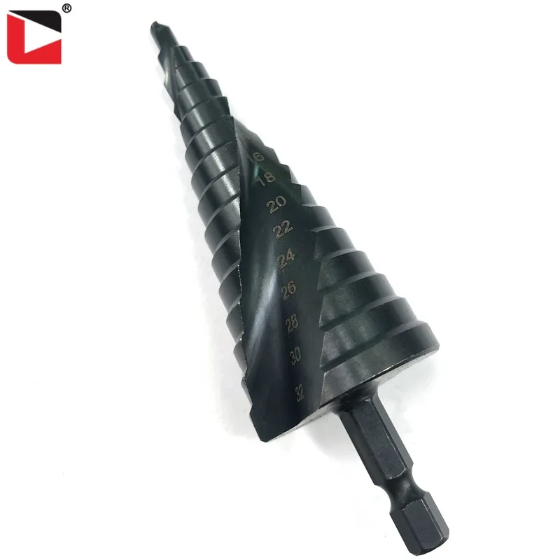 China hss black oxide step drill bit set for wood