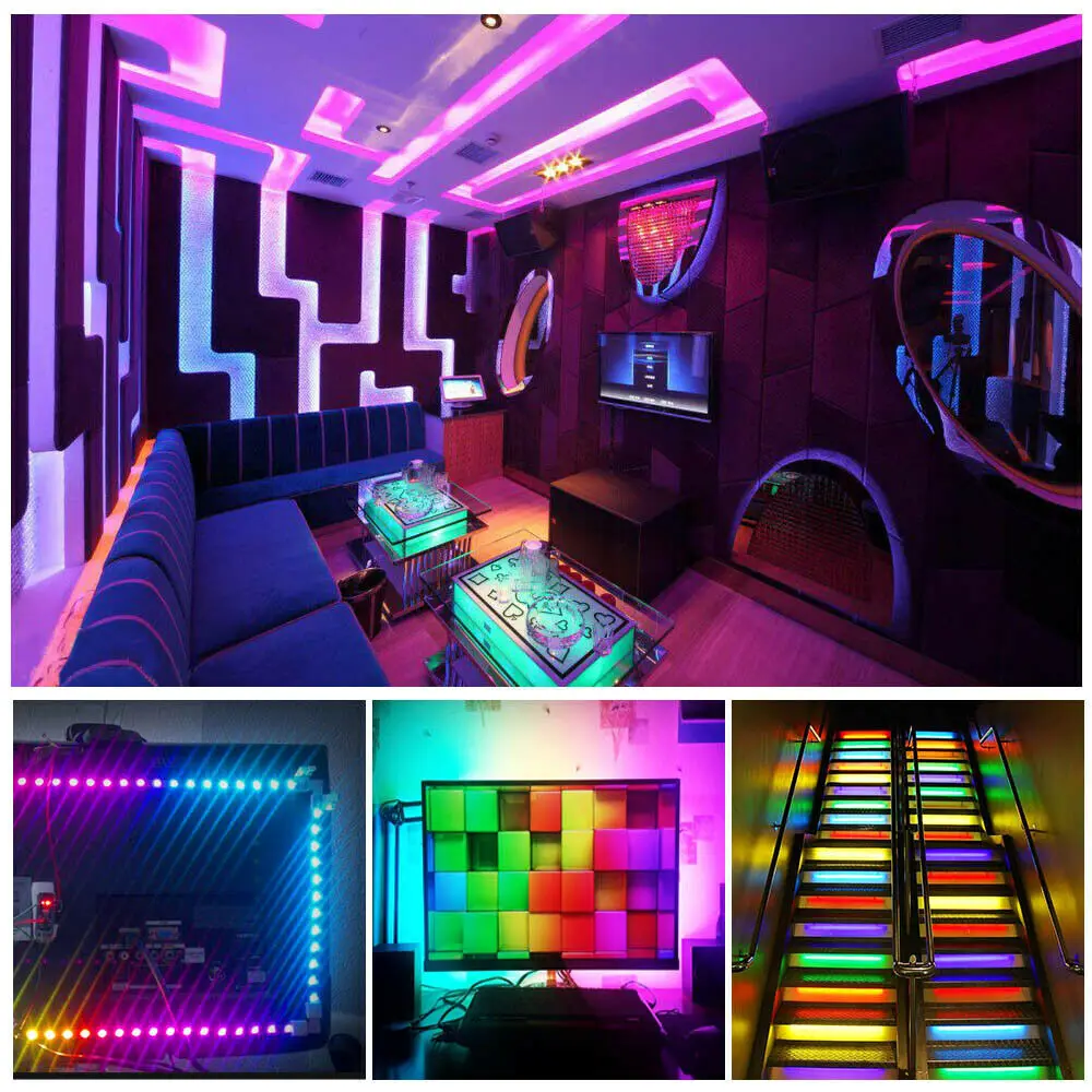 Dream Color WS2812 WS2812b Пиксельная лента 5 В Светодиодная SMD5050 RGB осветительная 30/60/144 светодиодов
