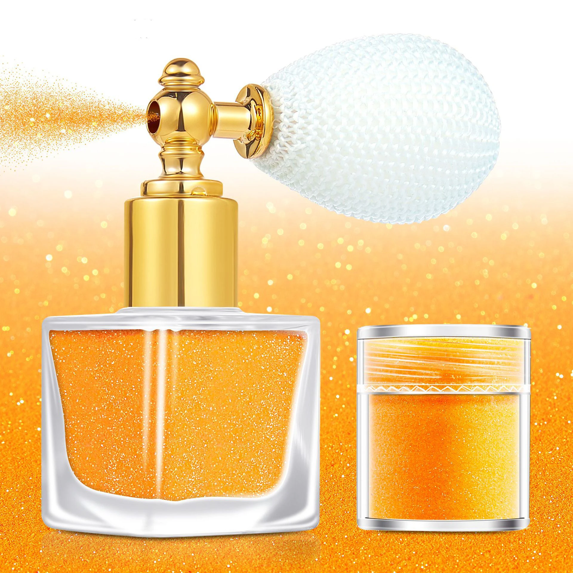 Highlight Shimmer Powder Glitter Spray Face Body Glitter Brighten Glow Pearl Highlight Glitter Spray for Makeup