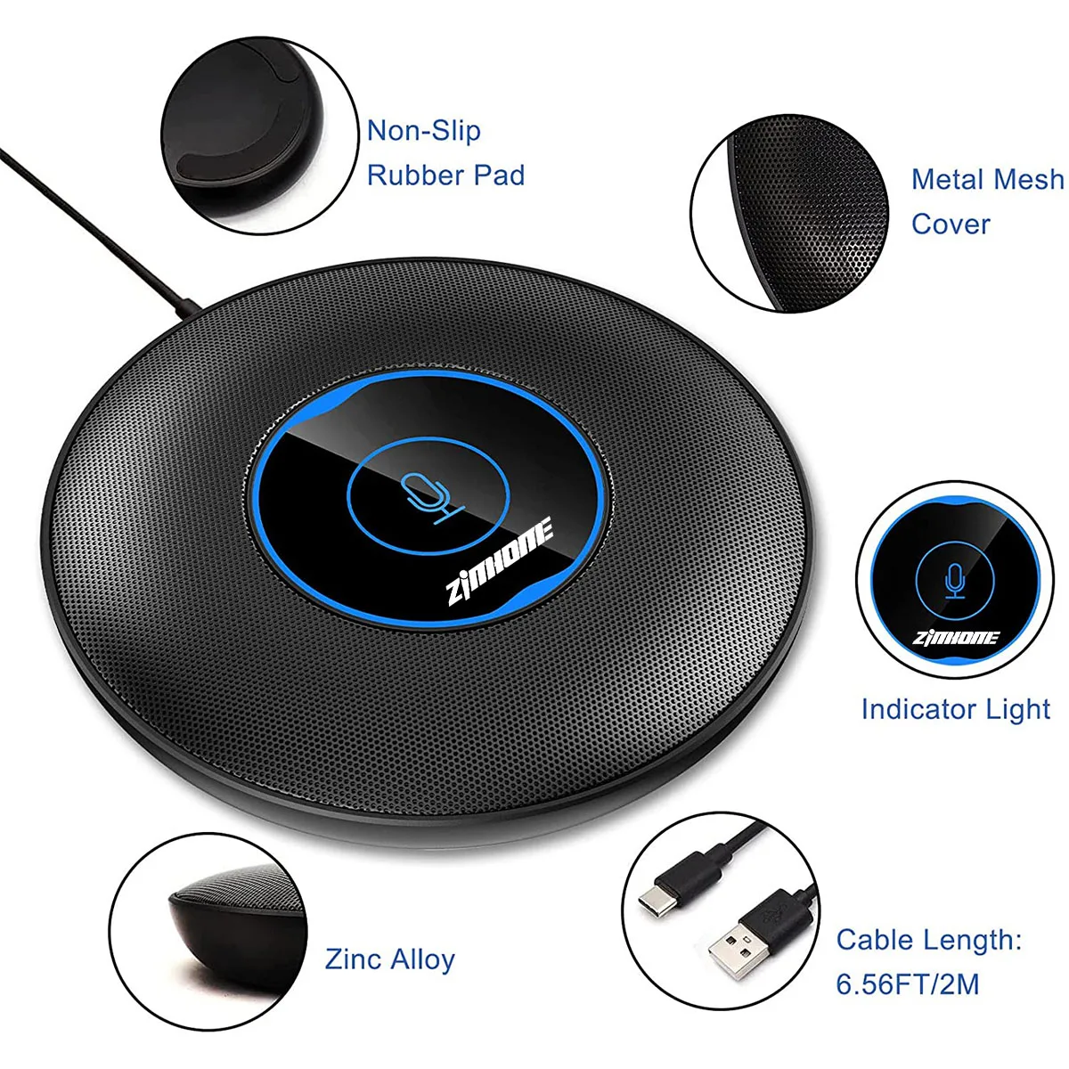 Professional Digital Table Desktop Omnidirectional Wired USB Meeting Conference Room Microphone System