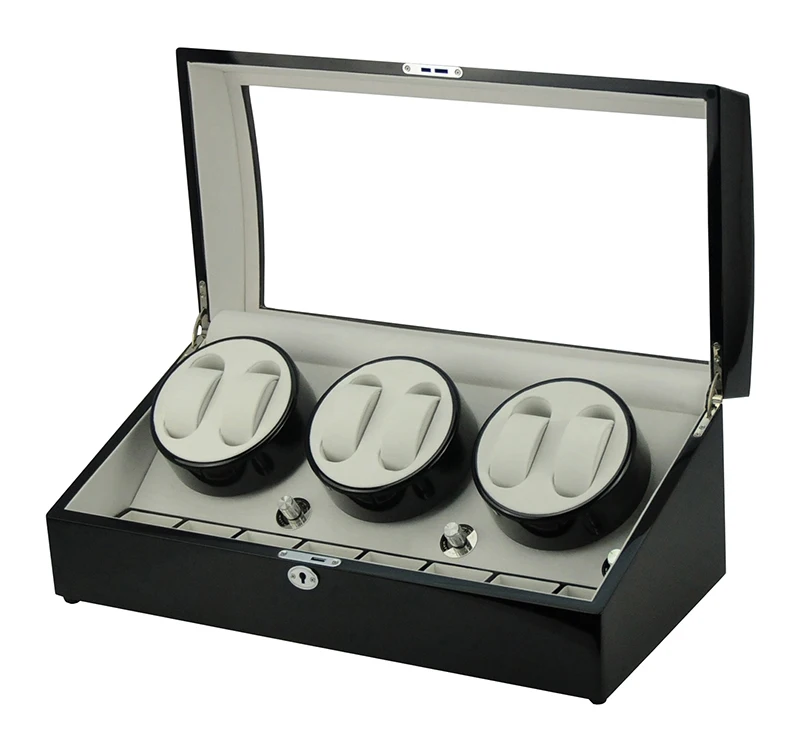 Made In China Custom 6+8 Multi-head Motor Box Watch Winder Parts Automatic Mechanical Display Watch Winder Wooden