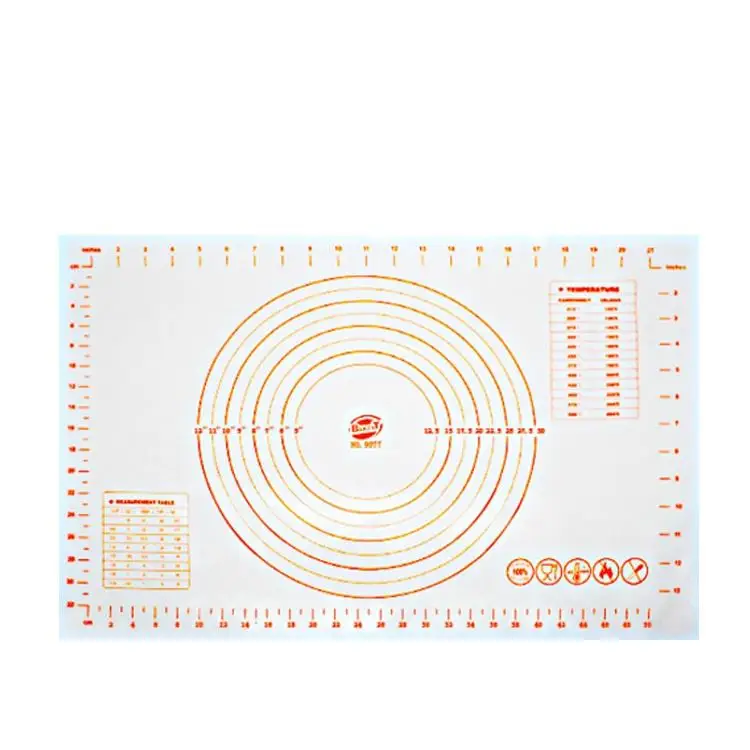 Wholesale Non-Stick Silicone Pastry Baking Mat With Measurements Kneading Pastry Dough Rolling Mat