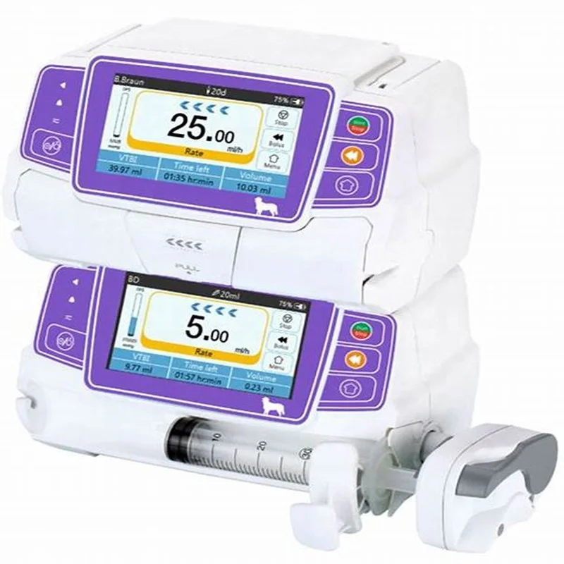 High Grade Animal Infusion Pump Veterinary Infus Set Bomba Infusion Portable IV Pump Syringe Two Channels Drip Bump