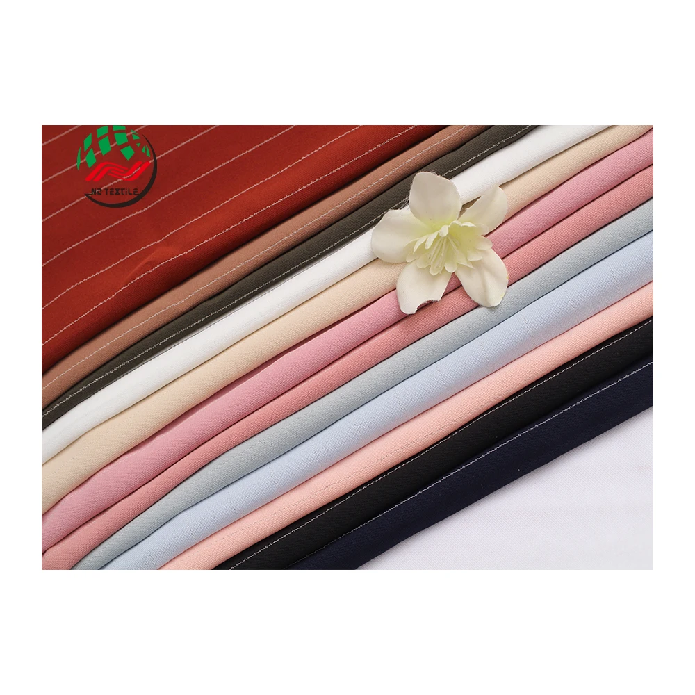 Wholesale 113GSM 98% Polyester and 2% Rayon COMPOSITE STRIPES Fabric for Women Clothing FabricsZNO-09-001