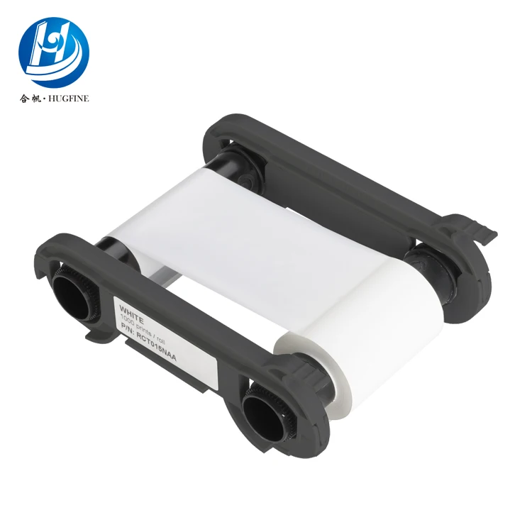 1000 Prints/Roll Evolis RCT015NAA Monochrome White Ribbon
