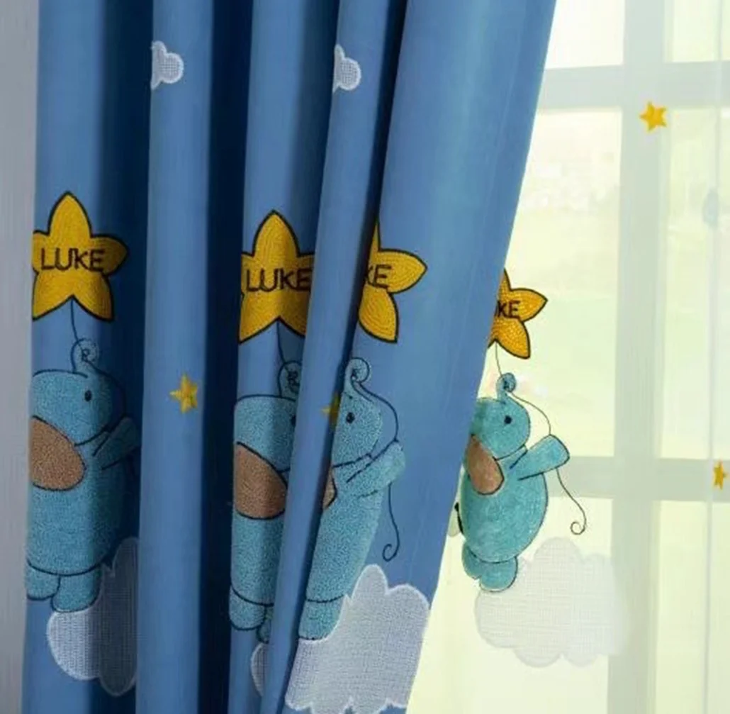 Factory Supply cartoon curtain  Blackout Fabric living room Valance curtains