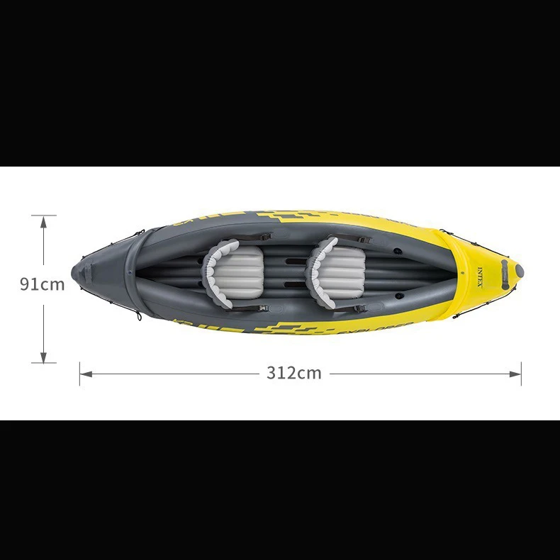 Wholesale PVC and Polyester Inflatable Kayak 2 Person Boat