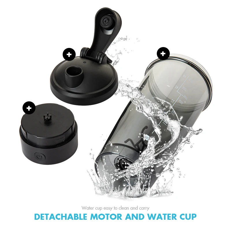 Stainless steel electric shaker stir quickly melting flask Hot Cold insulated sports electric shaker water bottles