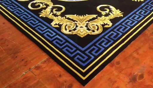 New zealand wool and silk hand tufted custom persian design commercial carpet and rugs