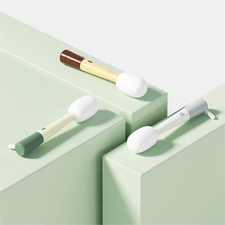 Microphone shaped cup brush multi functional sponge cleaning brush lid cleaning brush