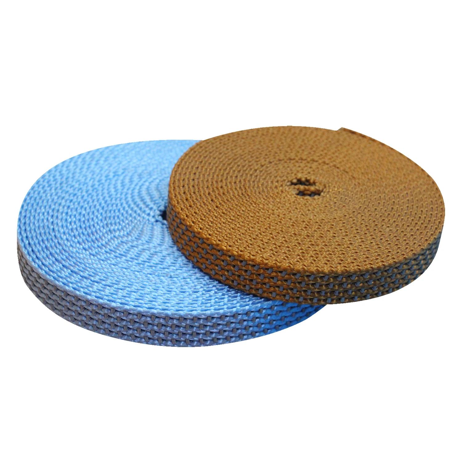 Reflective webbing yarn-dyed ribbon Nylon Double Face woven bag accessories strap nylon webbing collar for pet bag decoration